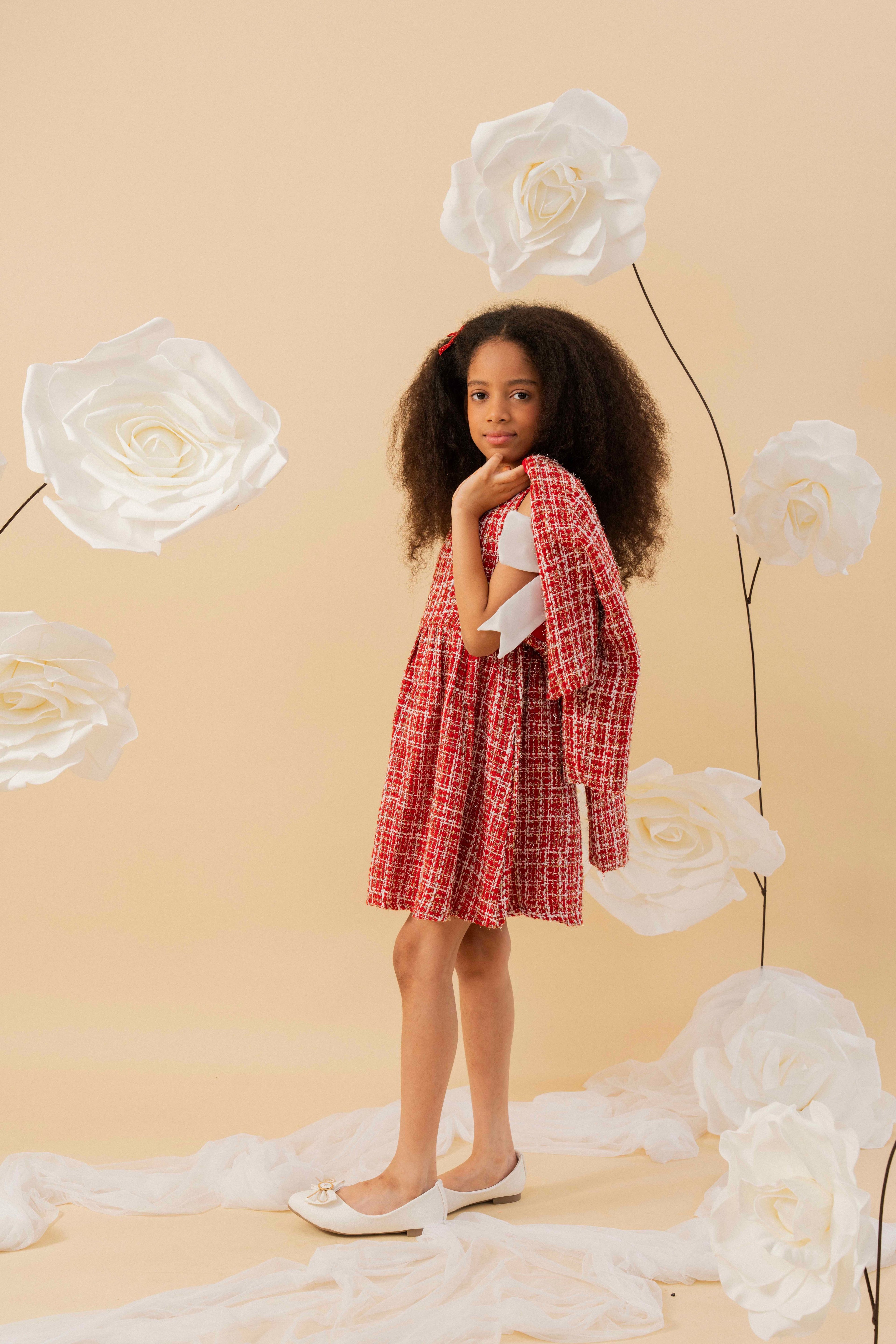 Scarlet Whirl Dress by Nino Atelier