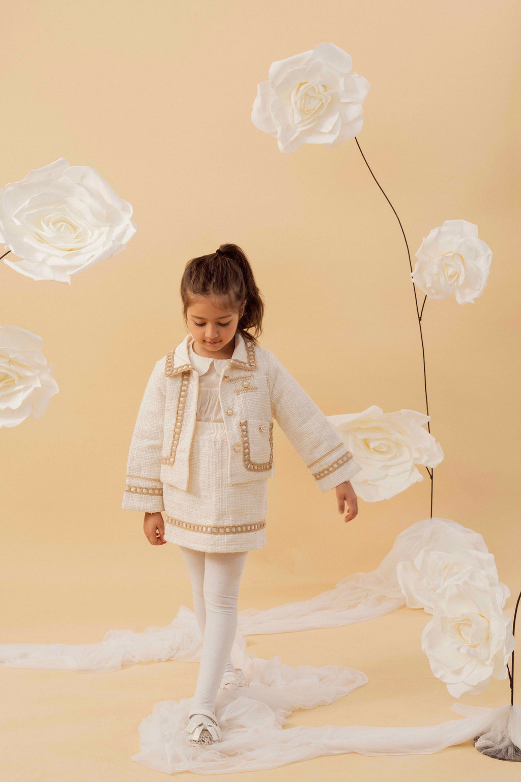 White & Gold Halo Set by Nino Atelier