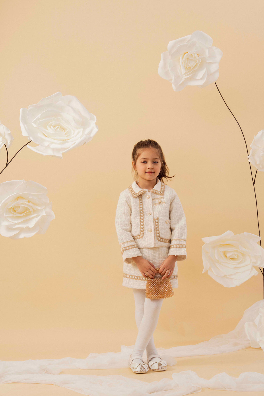 White & Gold Halo Set by Nino Atelier