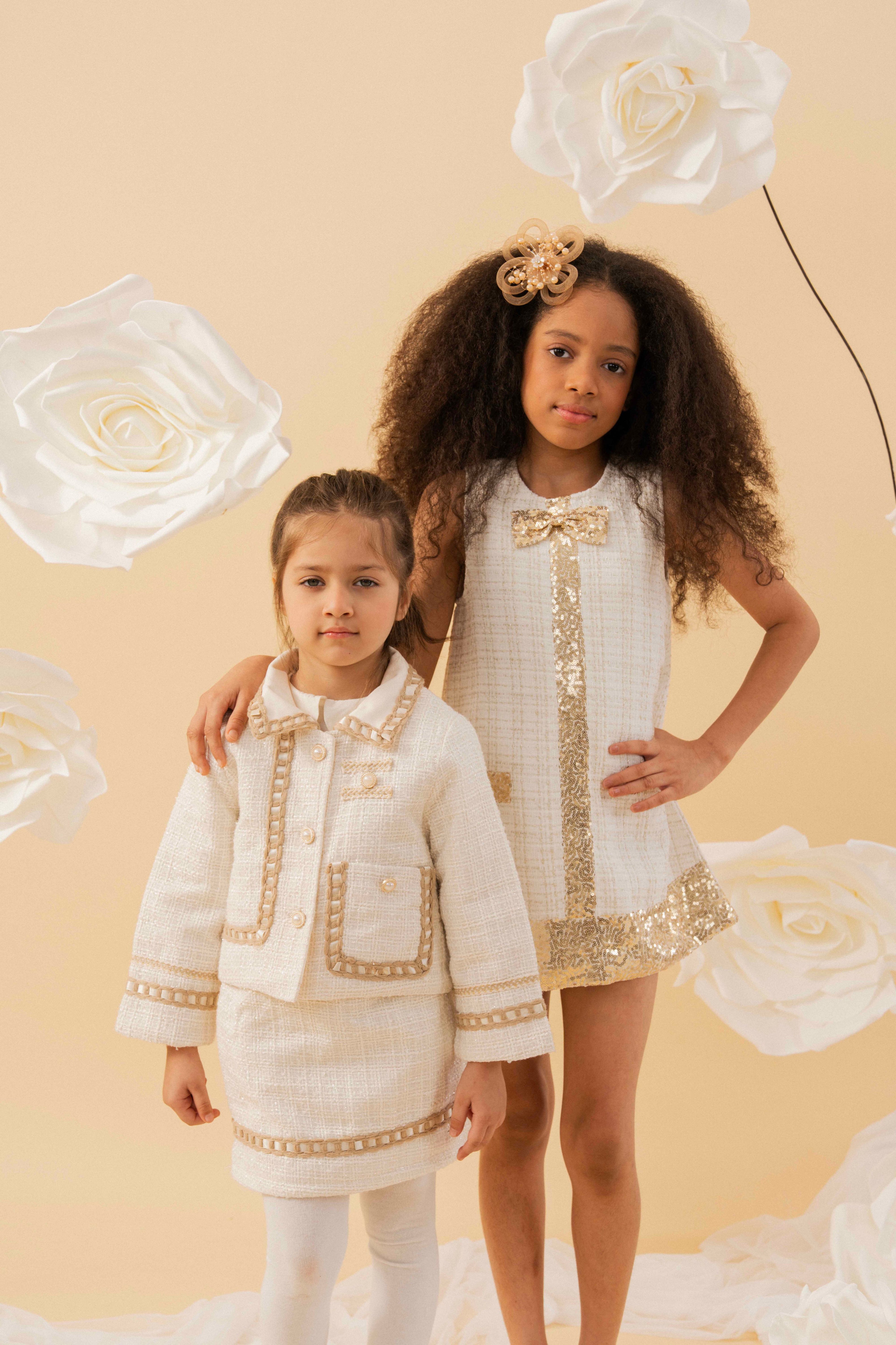 White & Gold Halo Set by Nino Atelier