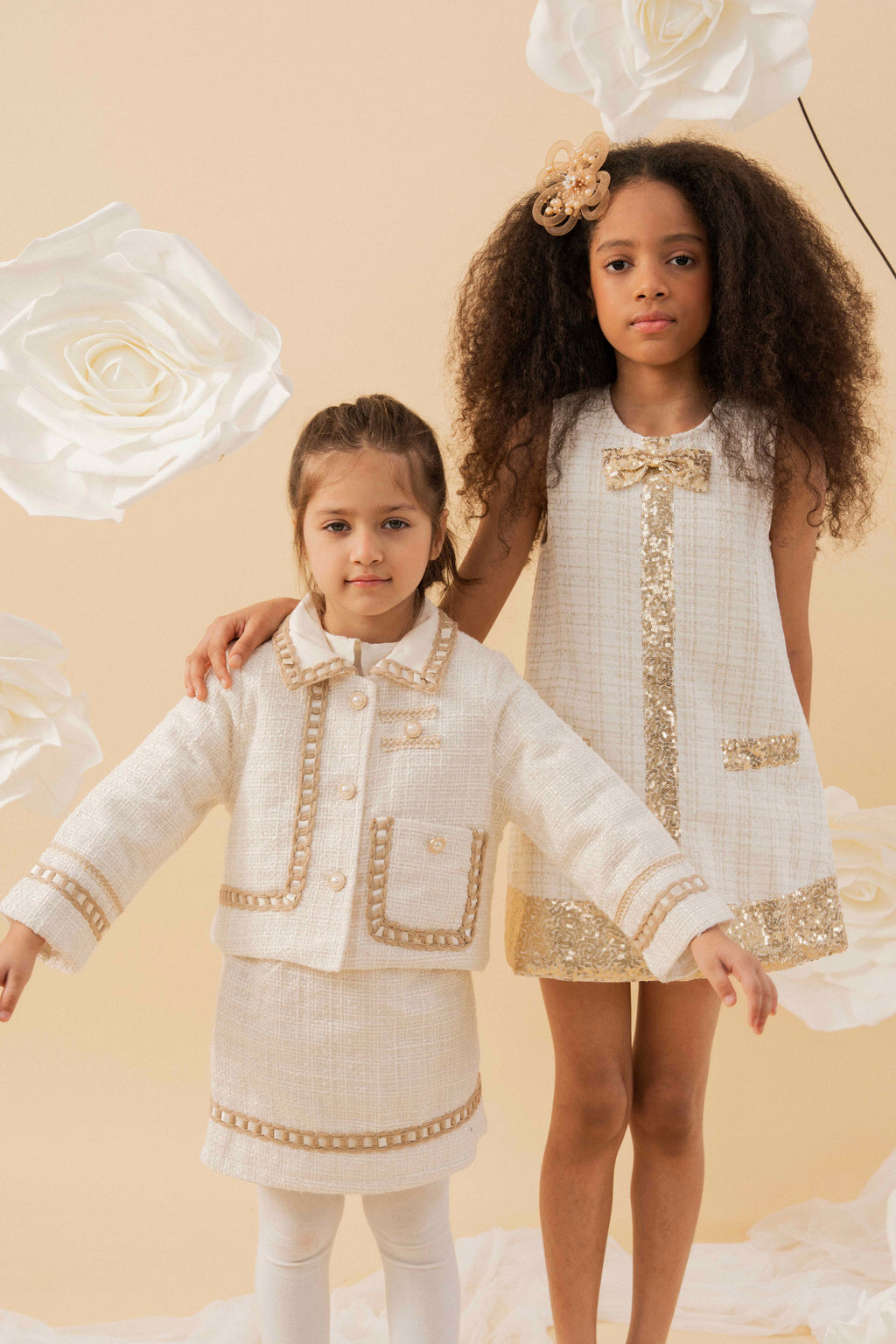 White & Gold Halo Set by Nino Atelier