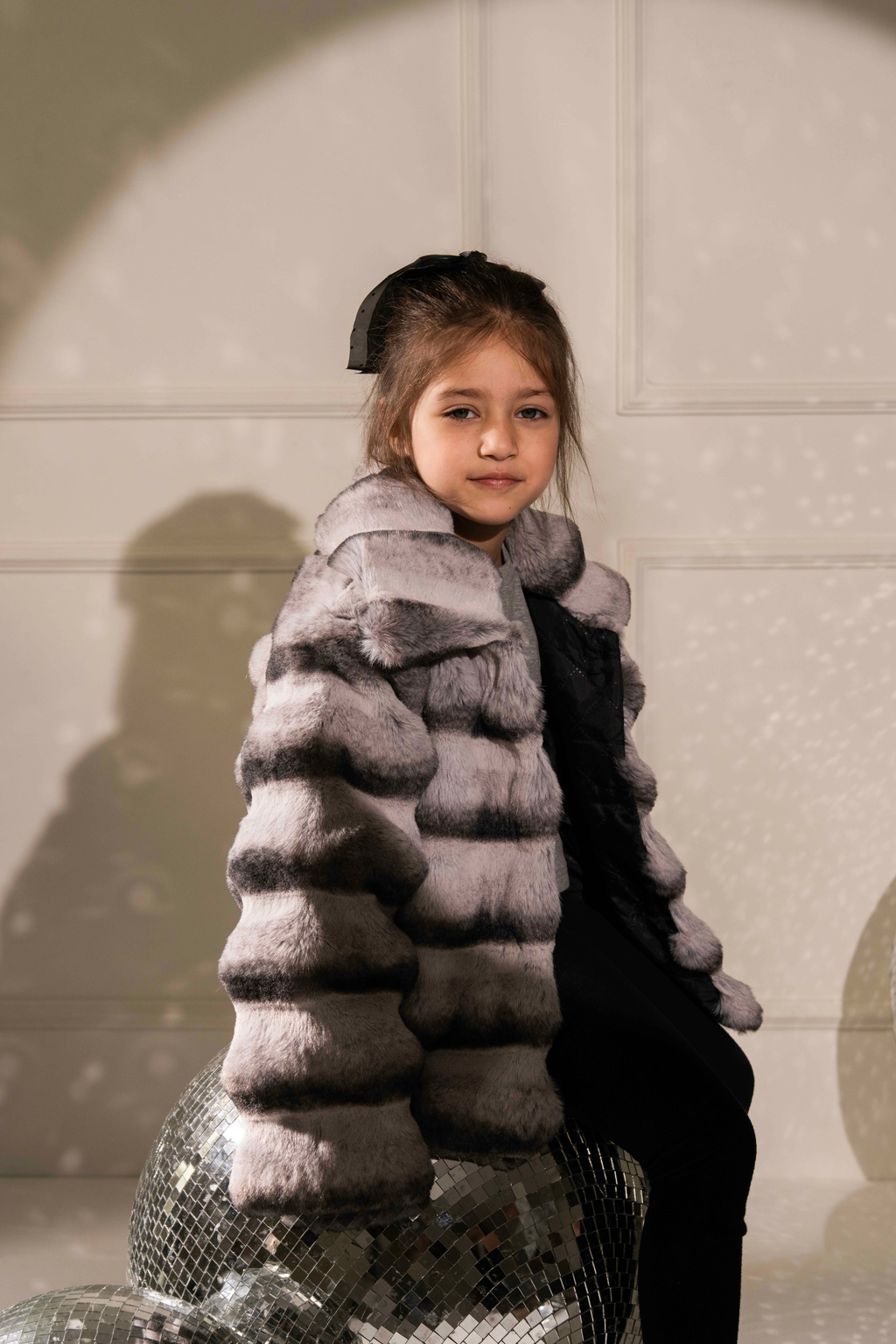 Gray Fox Fur Jacket by Nino Atelier