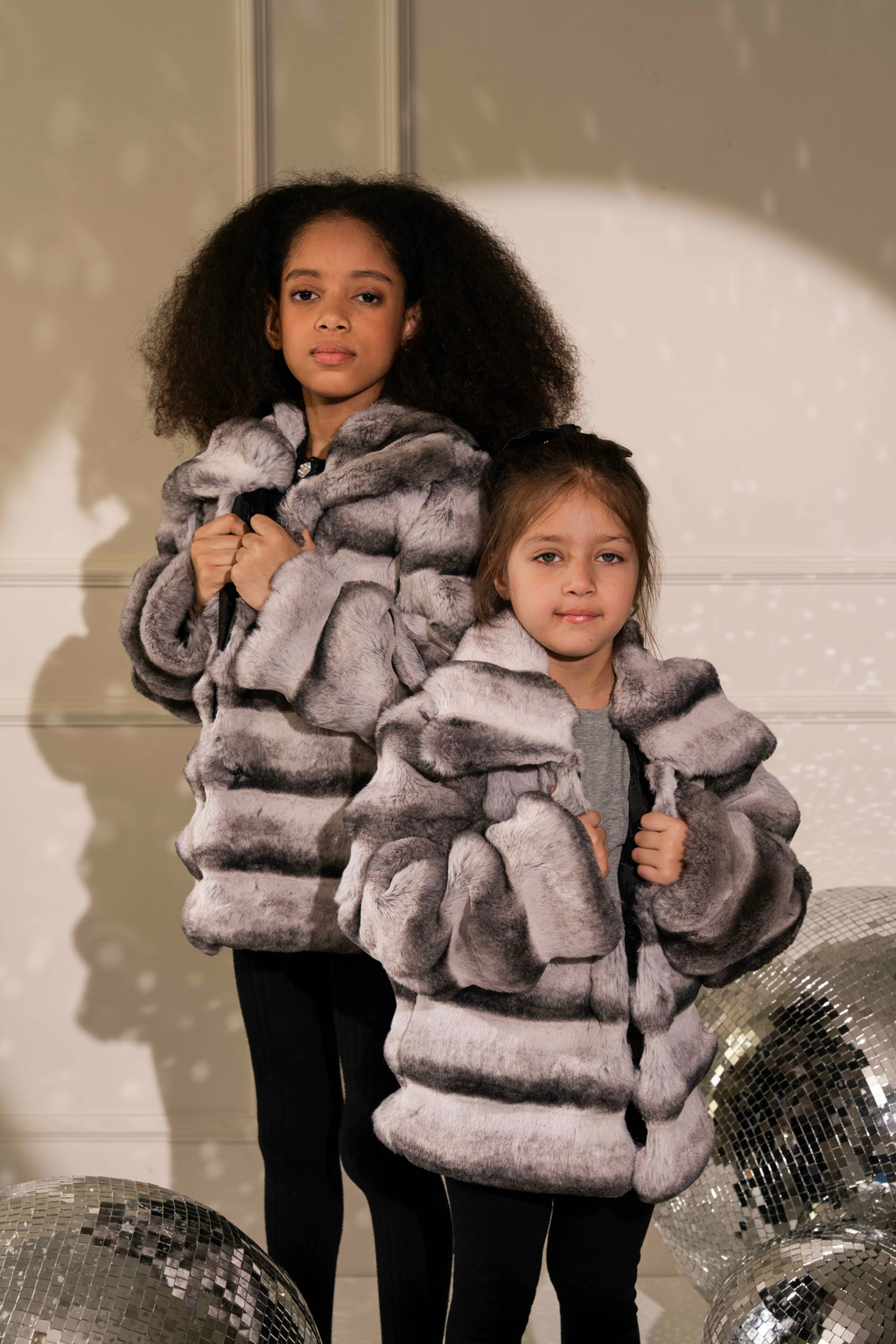 Gray Fox Fur Jacket by Nino Atelier