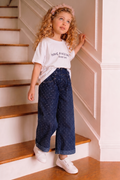 Polka Wide Leg Denim