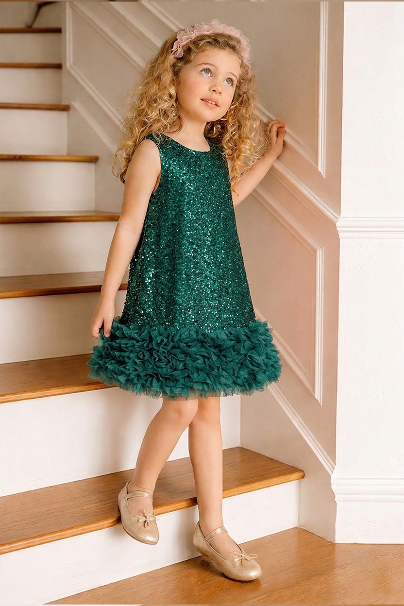 Emerald Sequin Dress
