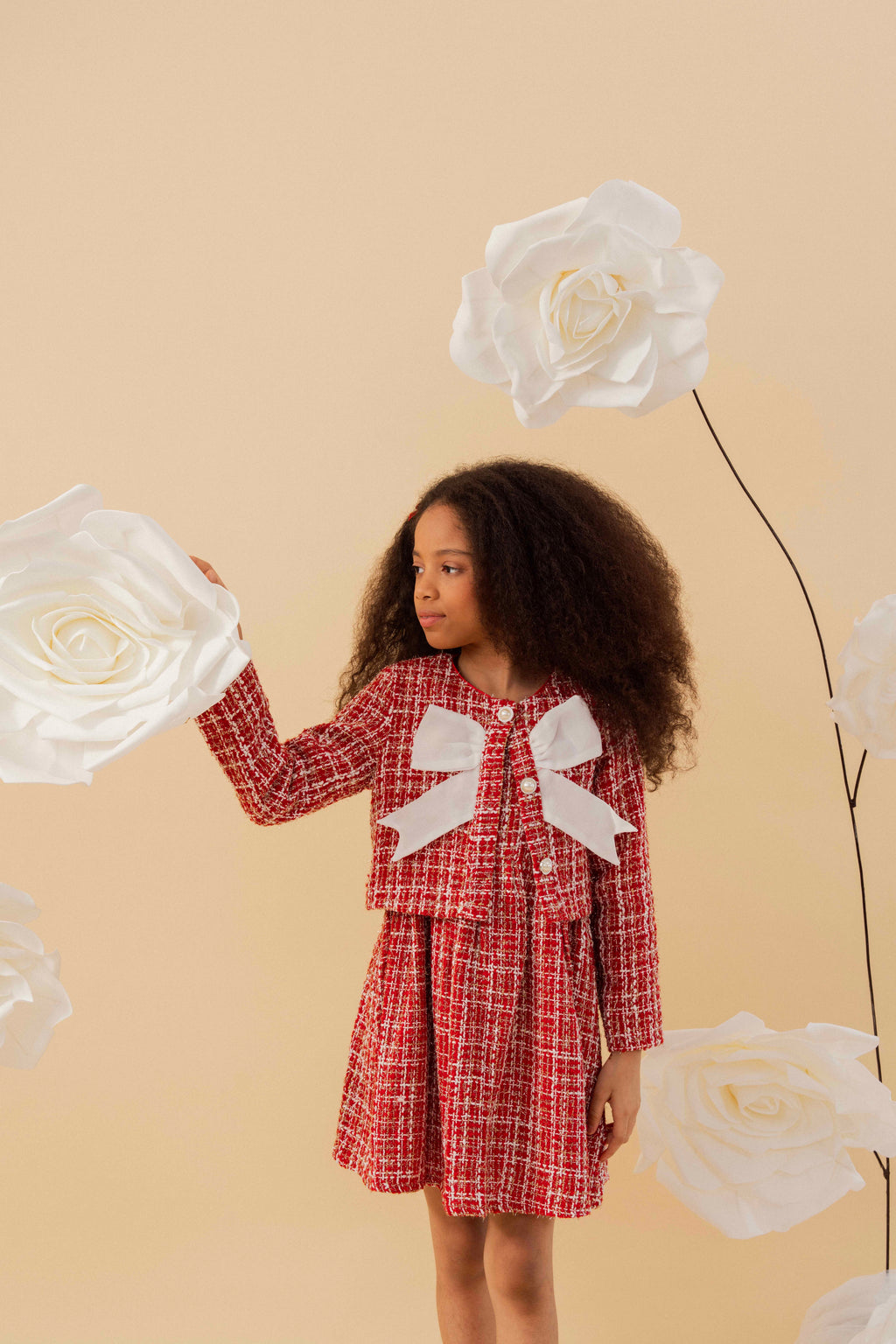 Scarlet Whirl Dress and Jacket Set