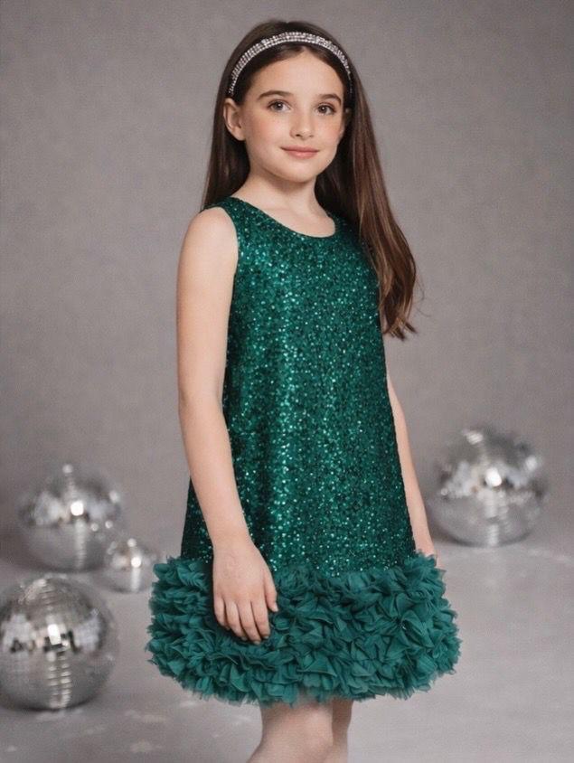 Emerald Sequin Dress